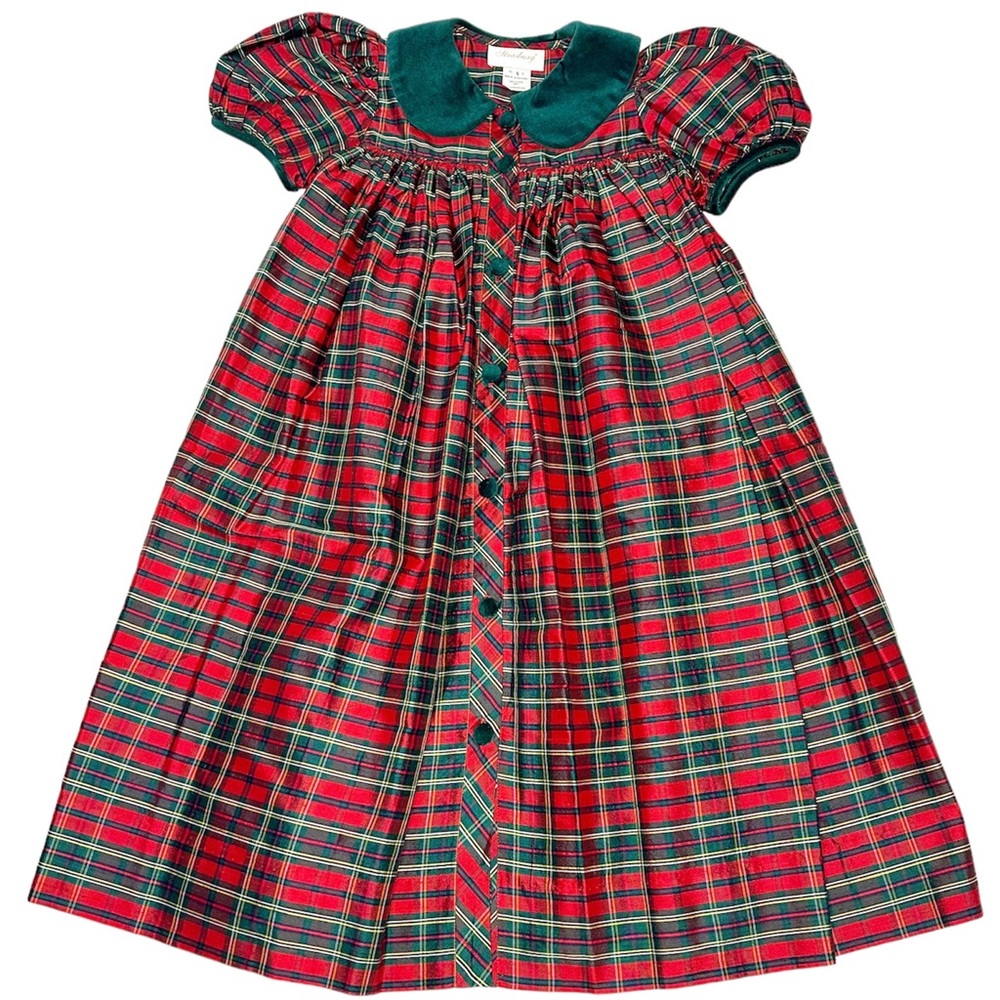 Strasburg Silk Plaid Dress Size 5